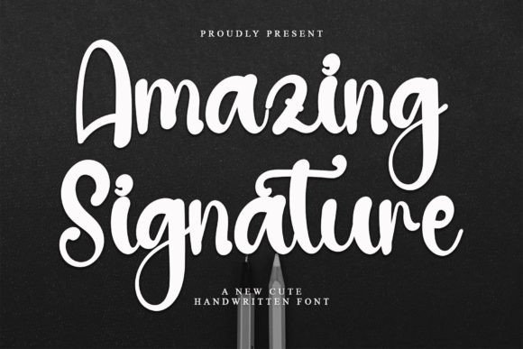 Amazing Signature: The Perfect Handwritten Typeface for Your Craft Shop