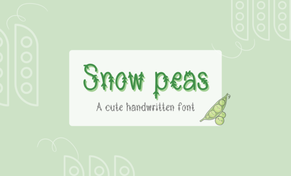 Snow Peas: The Handwritten Typeface for Modern Web Design